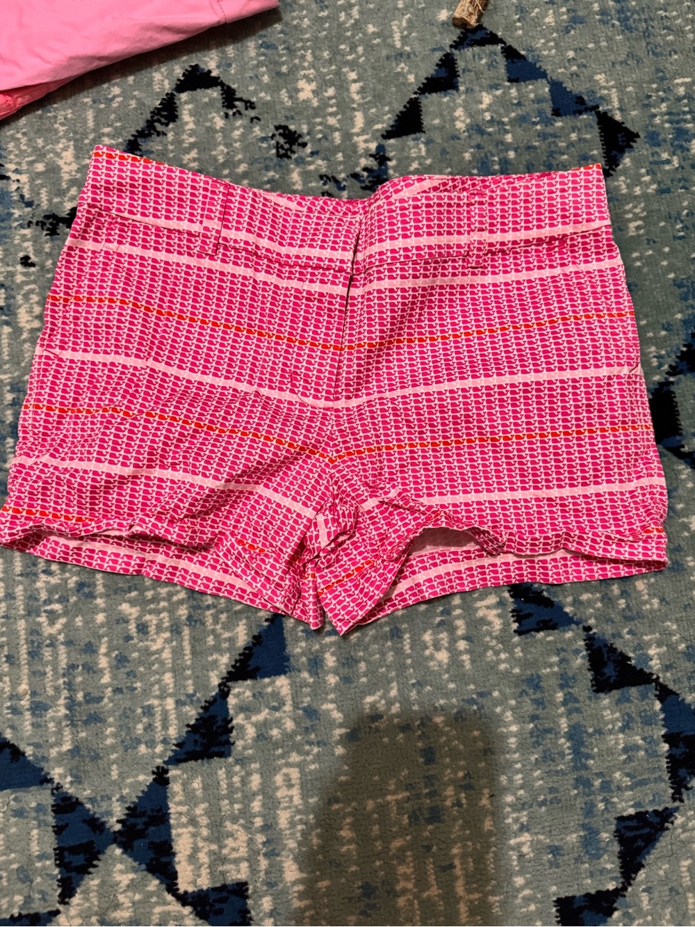 Vineyard Vines Pink Patterned Stretch Jean Shorts